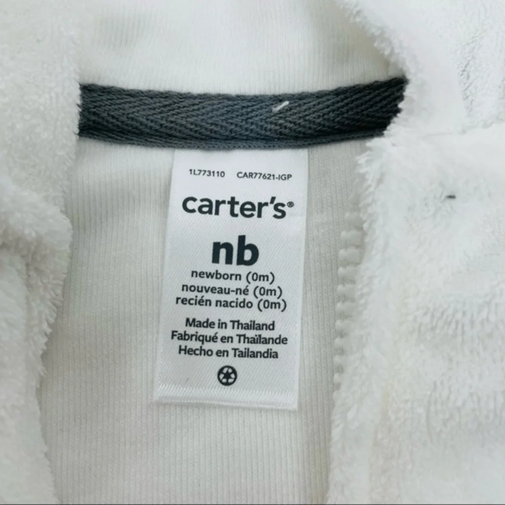 Carter’s 3 Piece Jogging Suit - NWT | Baby NB - Unisex | White Grey